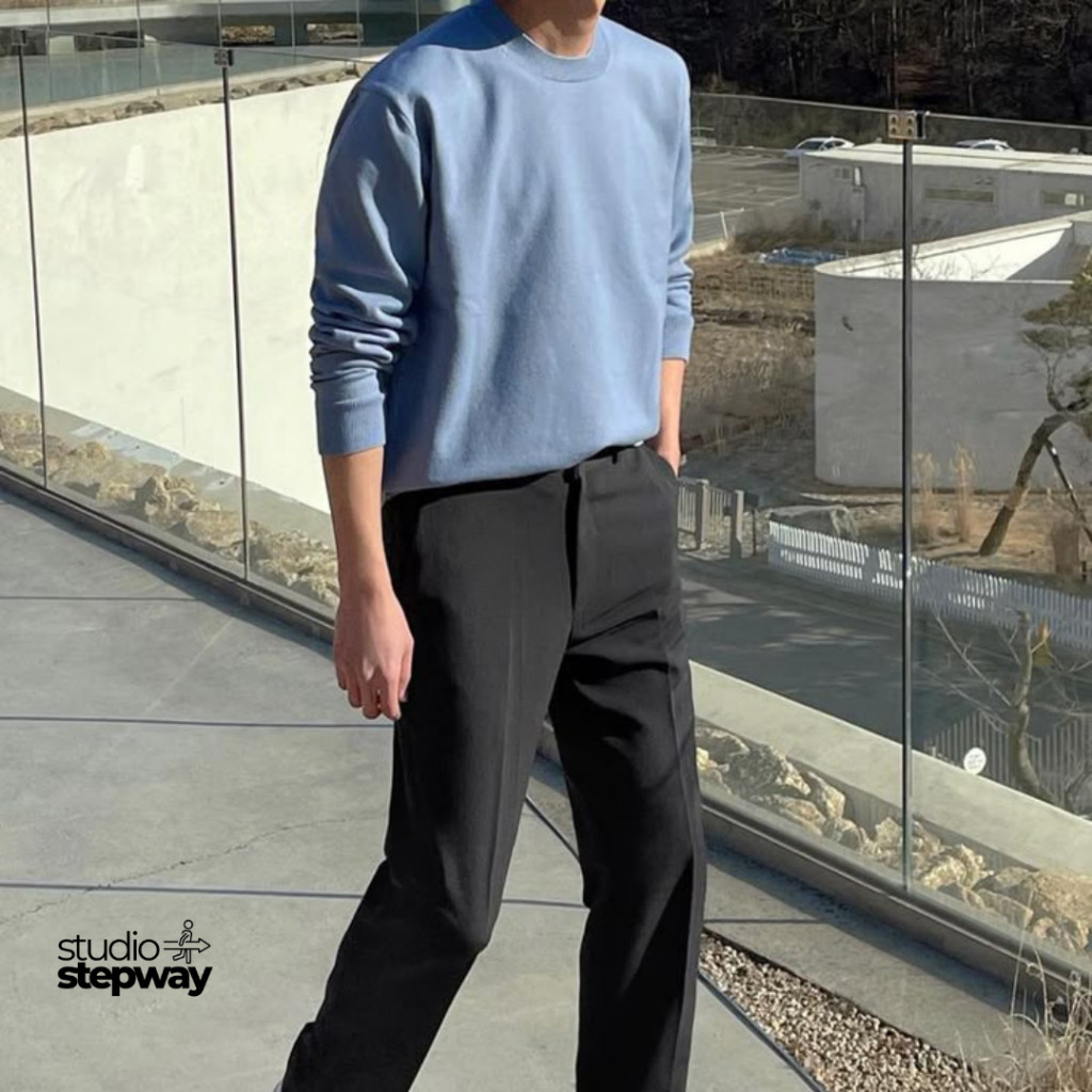 STEPWAY STUDIO SWEATER POLOS CREWNECK POLOS SWEATER UNISEX BAJU PRIA BAJU WANITA