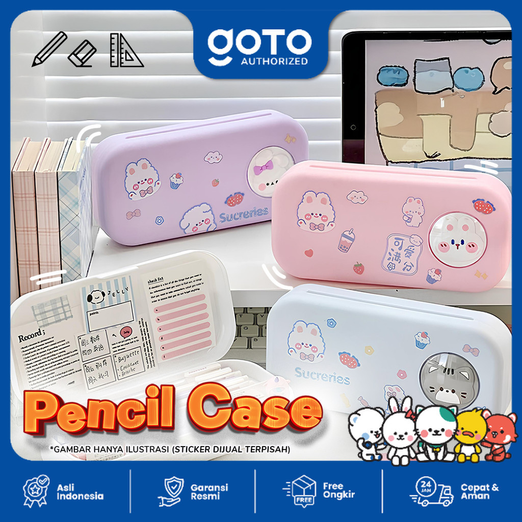 

Goto Theo Pencil Case Tempat Pensil Anak Perempuan Aesthetic