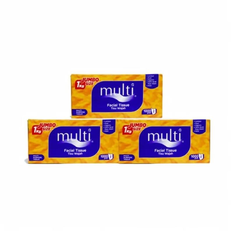 

Tessa Multi Facial Tissue 1000g - 3SET, Bahan 100% Serat Alami, Lembut dan Kuat - Tisu