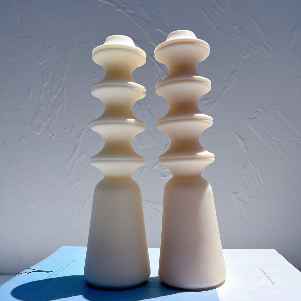 

Cylindrical Pillar Candle Mold Geometric Silicone Mould Sculptural Abstract Decorative Soy Wax Mold Home Decor