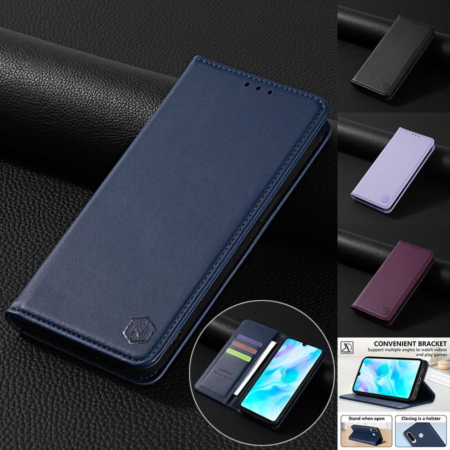 Wallet Skin friendly Card Slot Strong Magnetic Flip Leather Case For Huawei P20 Pro P30 P40 Lite P S
