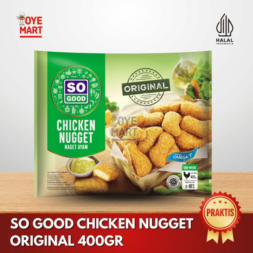 

SO GOOD CHICKEN NUGGET ORIGINAL 400GR/NAGET AYAM
