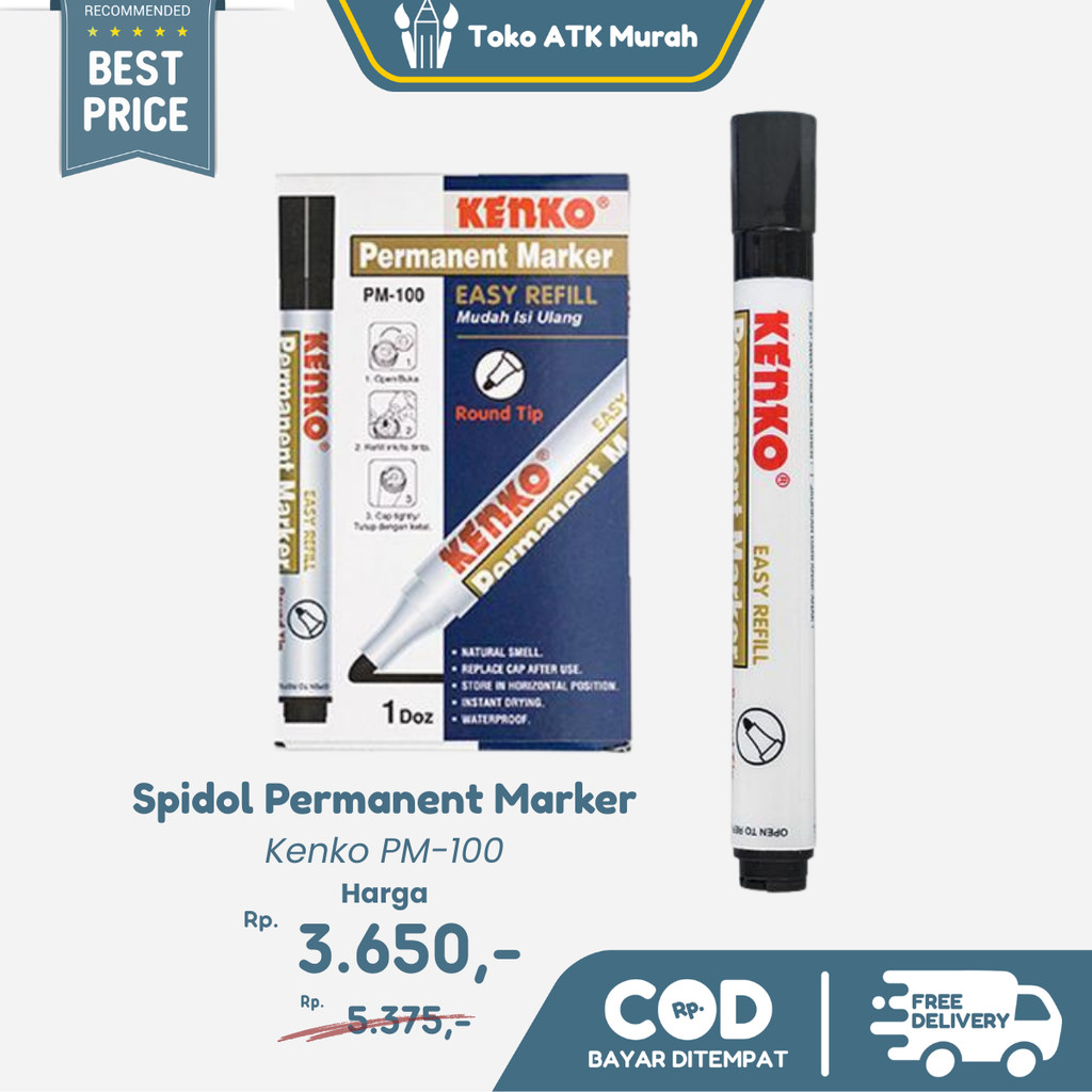 

Spidol Permanent Marker Kenko PM-100 (1 pcs)