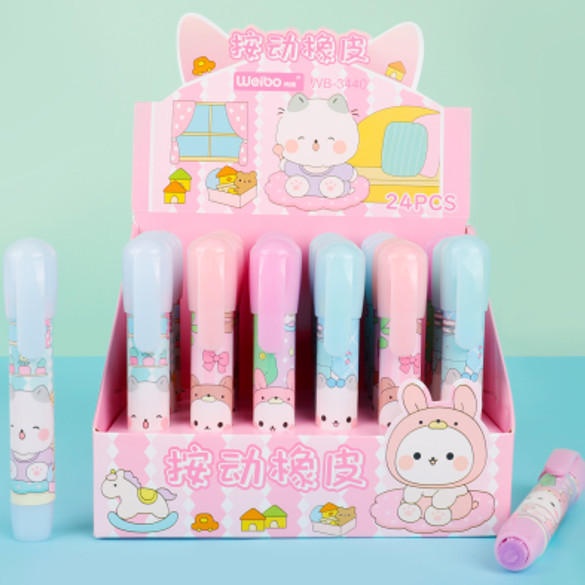 

Penghapus Pensil Mekanik Motif Karakter Lucu / Mechanical Eraser / Hapusan Eraser Lipstik - ES0395