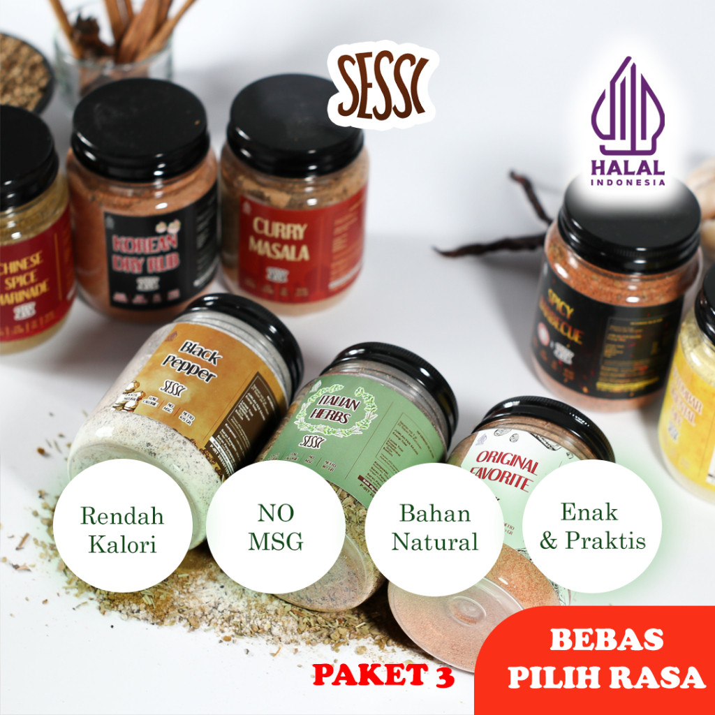 

3pcs Bumbu Marinasi Sessi Paket 3pcs Lebih Murah (Bebas Pilih Rasa)