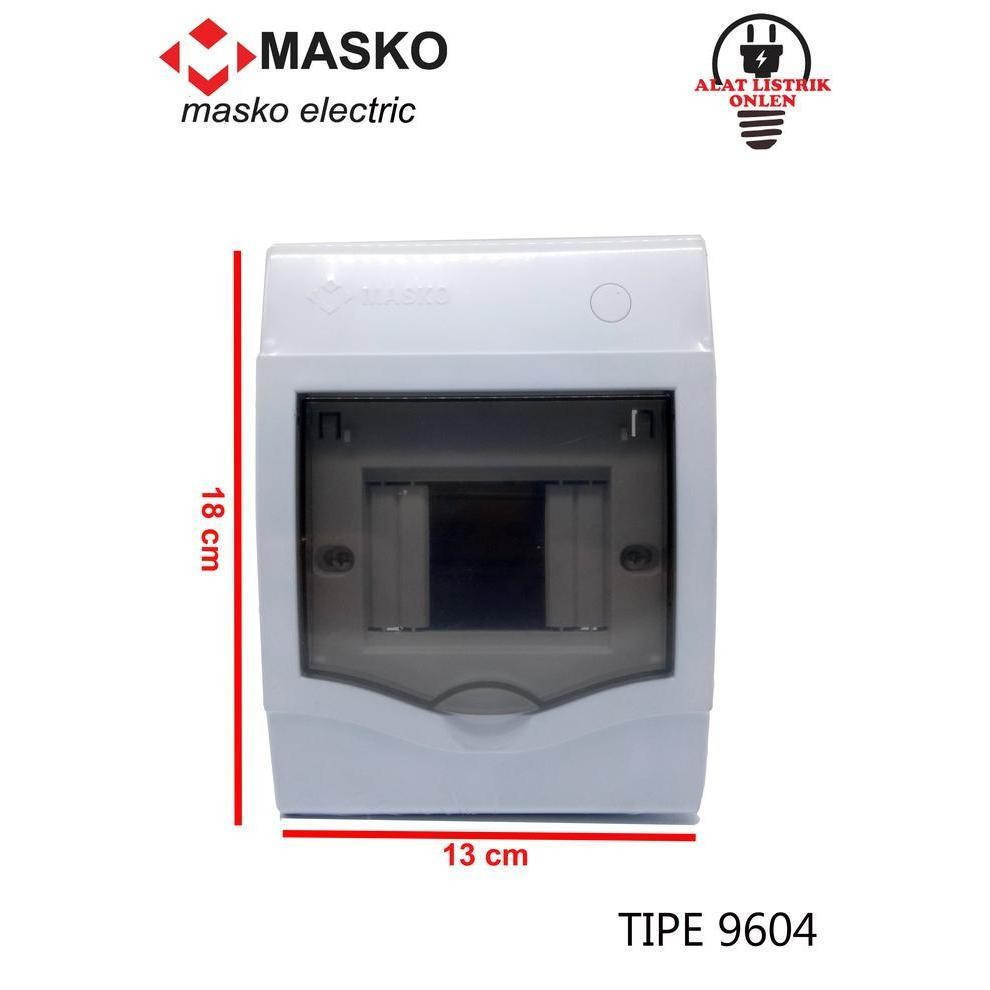 BOX MCB 4 GROUP MASKO 9604 / RUMAH MCB INBOW / IB / MASKO 2 - 4 GROUP