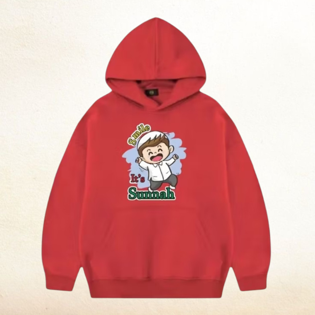 Hoodie Smile Its Sunnah Anak Laki Laki dan Perempuan Jaket Gambar Smile Its Sunnah Anak Sweater Anak