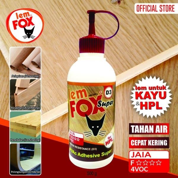 

Lem Fox Putih Lem Kayu PVAc Super D3 Botol Plst Squeeze 500 gram