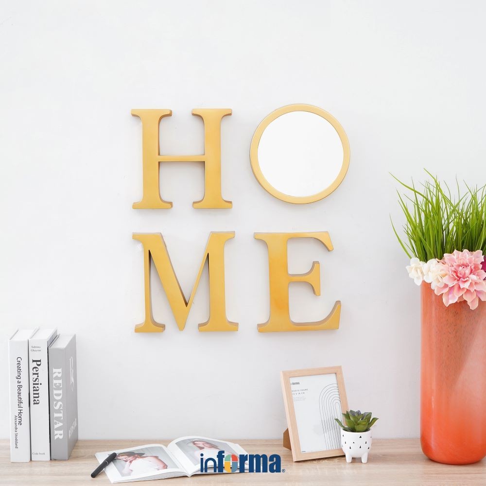 Informa 22.5 cm Set 4 Pcs Hiasan Dinding Home - Gold Wall Art Decoration Dekorasi Dinding Rumah Cafe