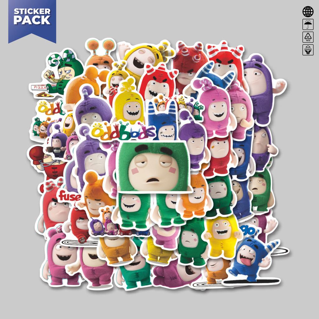 

[100PCS]Stiker Pack Sticker Kartun Oddbods Aesthetic Vinyl Anti Air Dekorasi Sticker Laptop Buku Journal Koper Helm Casing HP Gitar Helm Skateboard