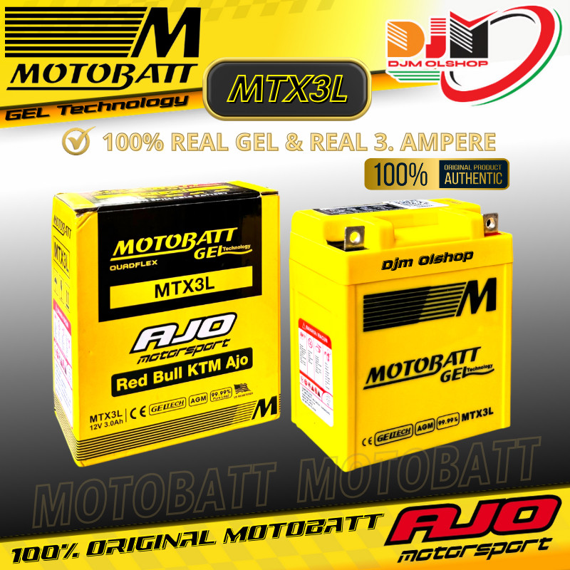 Aki Kering Motobatt MTX3L Rx-king - Ninja R Old Original