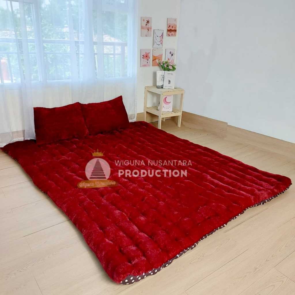 KASURKU Kasur Gender Bulu Rasfur Plus 2 Bantal Kasur Bulu Jumbo Empuk All Size