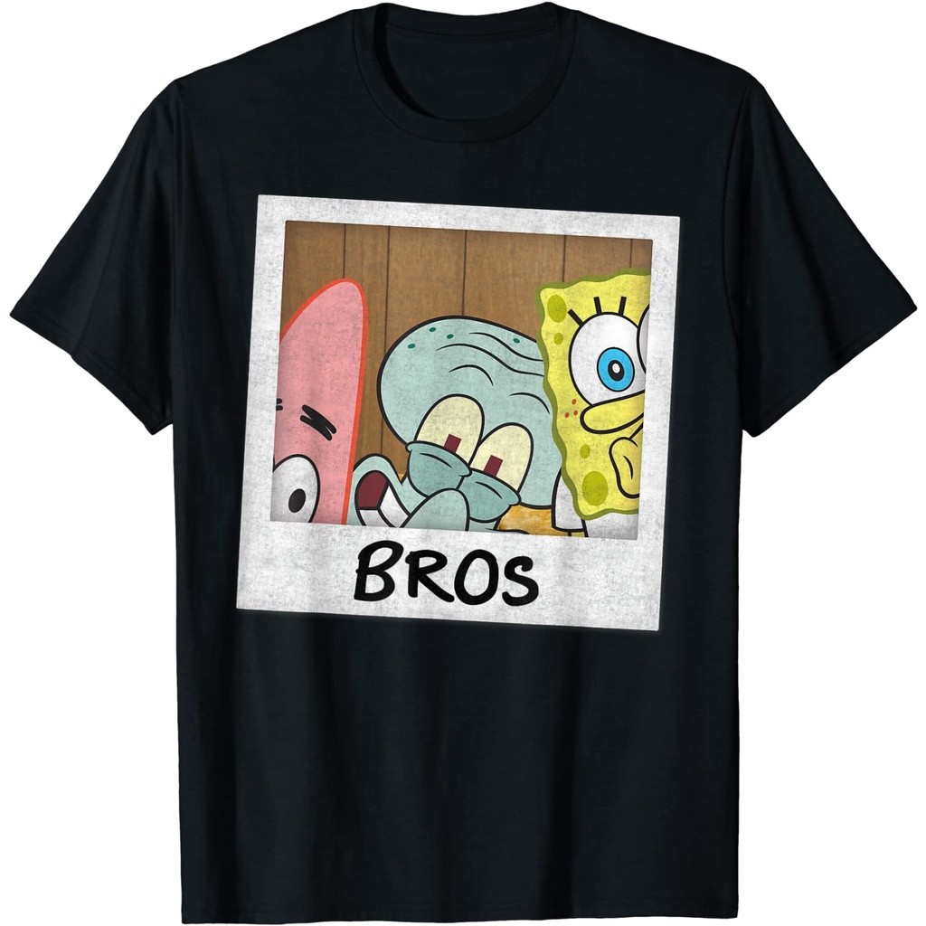 Kaos Dewasa Nickelodeon Spongebob Squarepants BROS T-Shirt - Kaos Pria - Kaos Wanita - Kaos Laki Lak