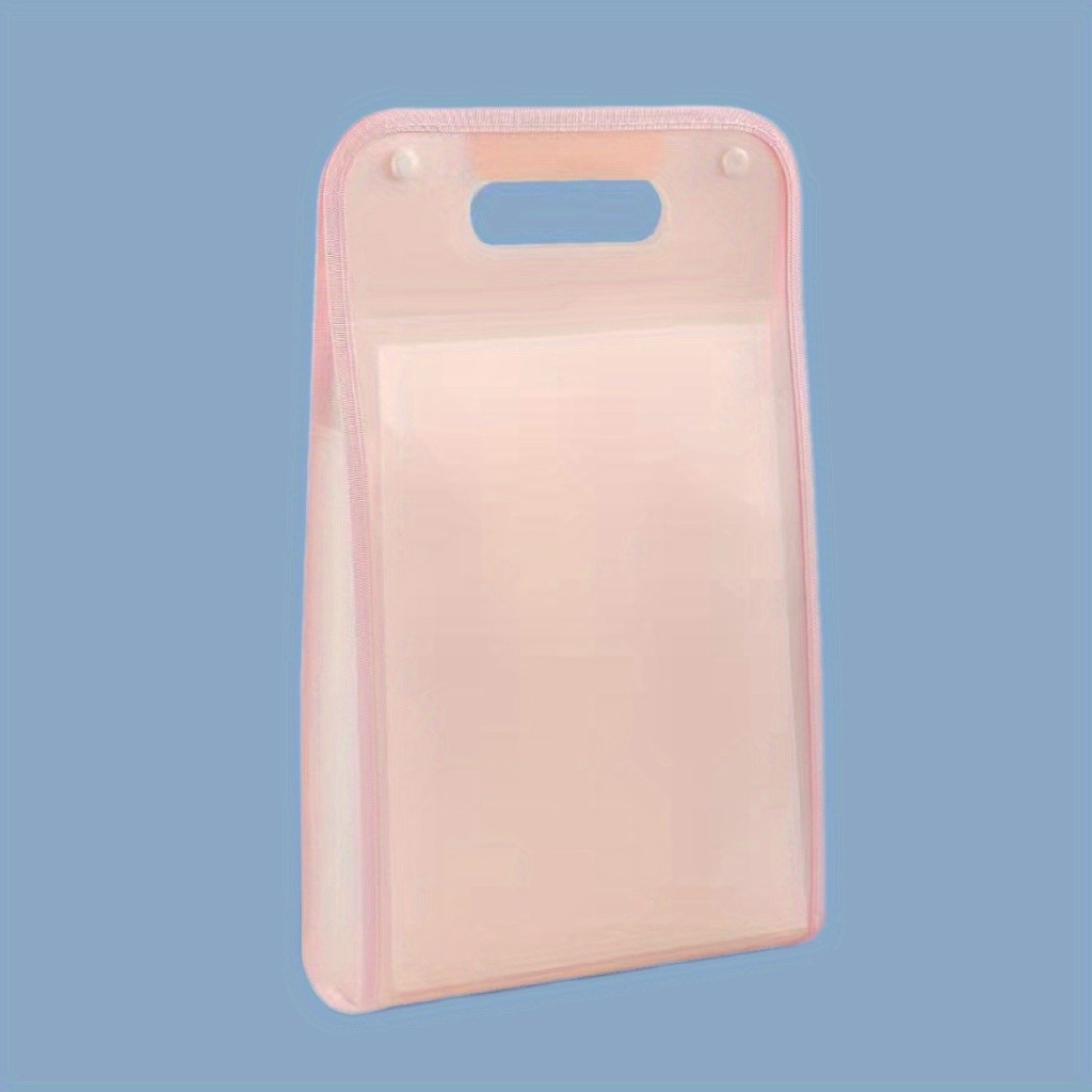 

1 A4 Macaron vertical binding file bag Student test paper storage bag 13 cell portable organ bag, office s ool supplies