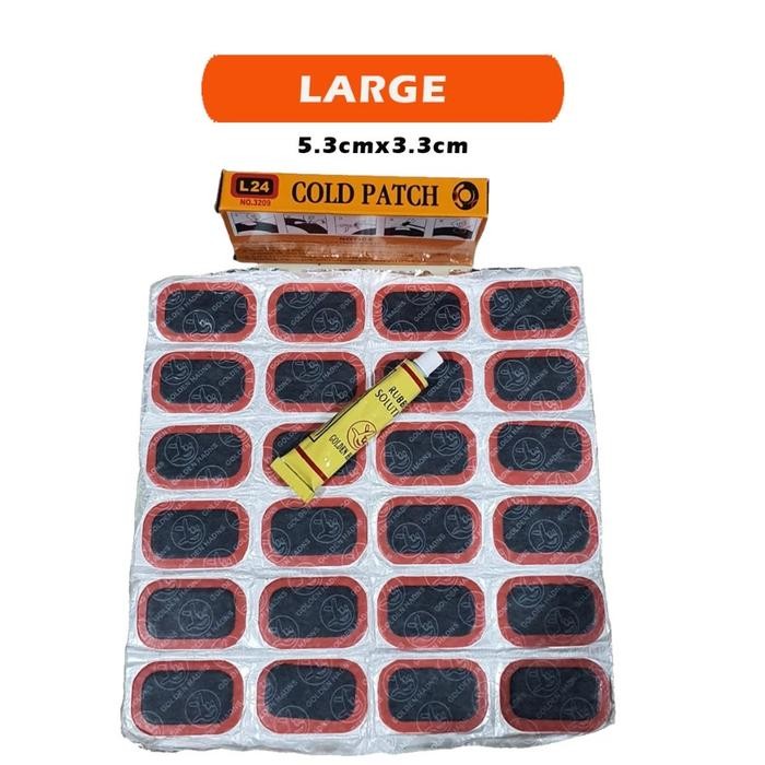 Stiker Sticker Lem Tambal Ban Karet Dalam Sepeda Motor Strong Tire Tube Cold Patch COLDPATCH Large L