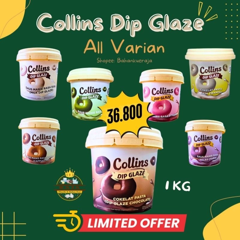 

Collins Dip Glaze 1 KG - Topping Donat & Roti