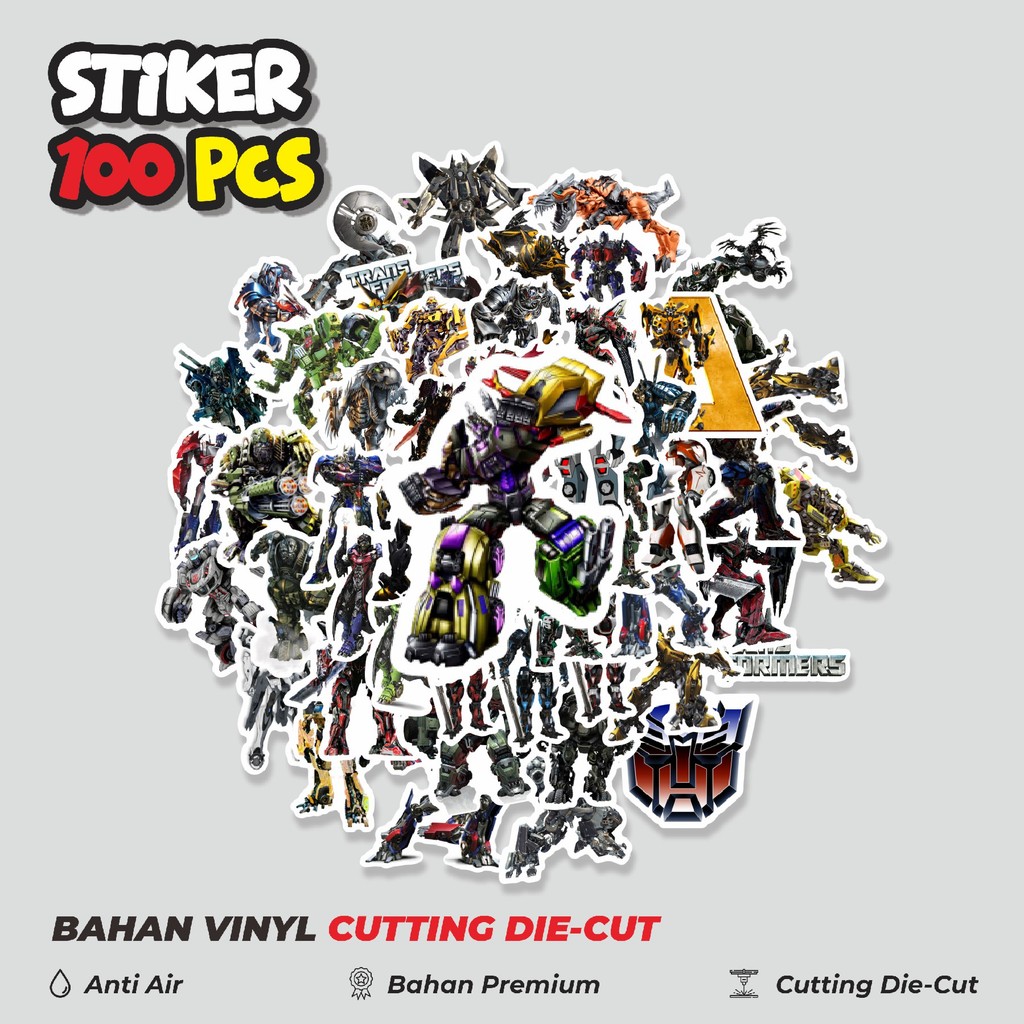 

Terbaru! 50 pcs Sticker Kartun Transformers Sticker Dekorasi Lucu Kreatif untuk Notebook, Skateboard, HP