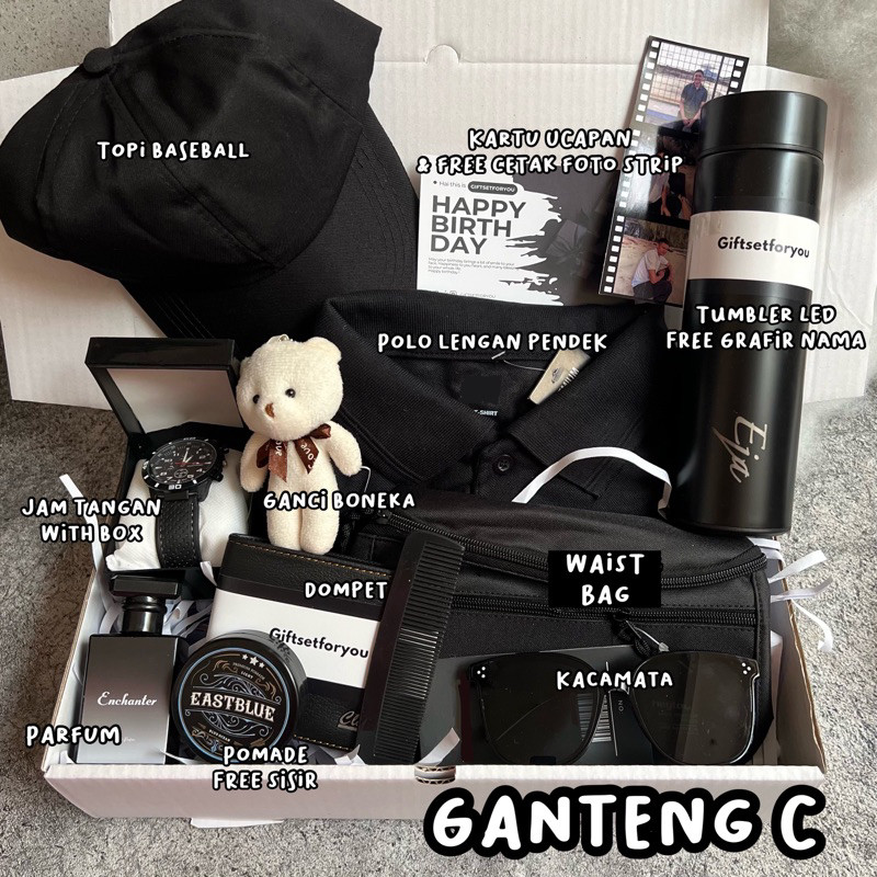 

HAMPERS GIFT SET COWOK / KADO ULTAH COWOK / KADO BUAT KESAYANGAN / KADO MANLY / KADO SAJADAH / KADO GRADUATION / KADO LEBARAN