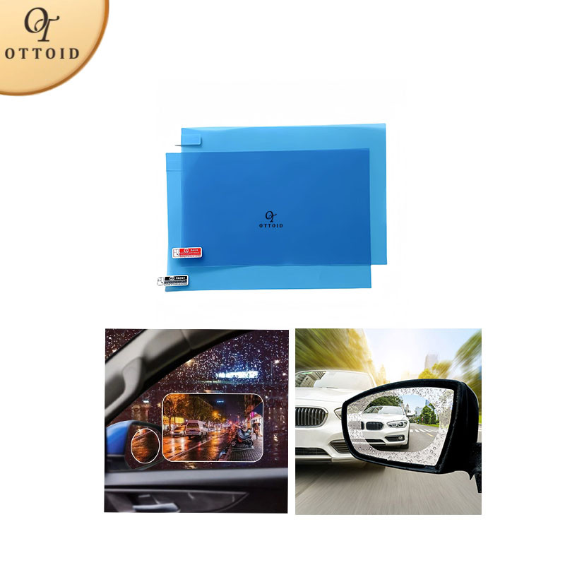 OTTOID 2PCS Stiker Kaca Samping Mobil Anti Air Anti Embun Kaca Mobil Stiker Kaca Mobil Transparan Da