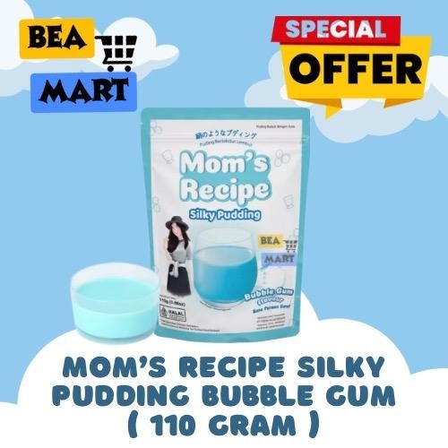 

Mom's Recipe BUBBLE GUM Puyo Silky Pudding Pouch 110gr | Forisa Bubuk Puding Susu Permen Karet / Pudding Powder BubbleGum 110 gram gr