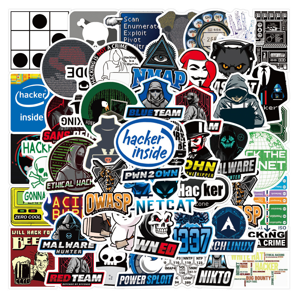 

10/30/50PCS Programmer Hacker Network Lable Stickers Skateboard Fridge Guitar Motorcycle Luggage Classic Toy Cool Decal Sticker