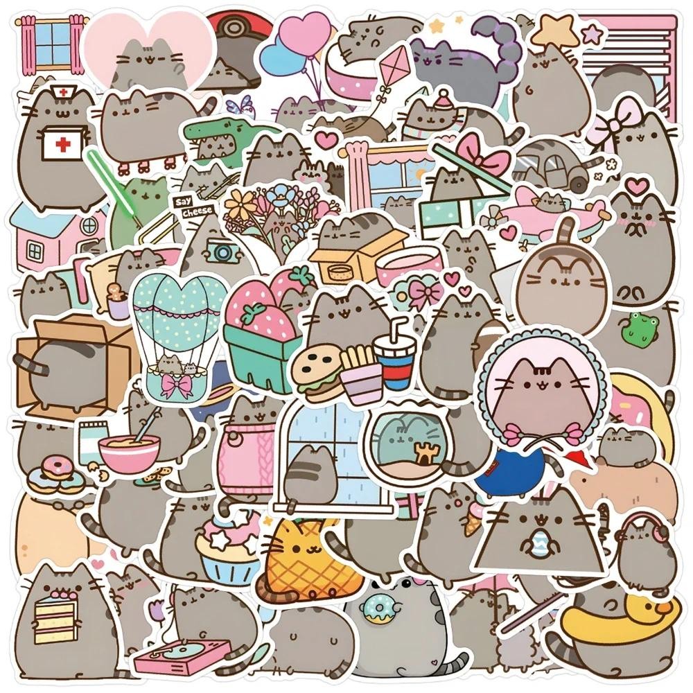 

103PCS Kawaii Chunky Cat Stickers Decal for Laptop Scrapbook Notebook Phone Diary Graffiti Waterproof Cute Sticker Children Toys