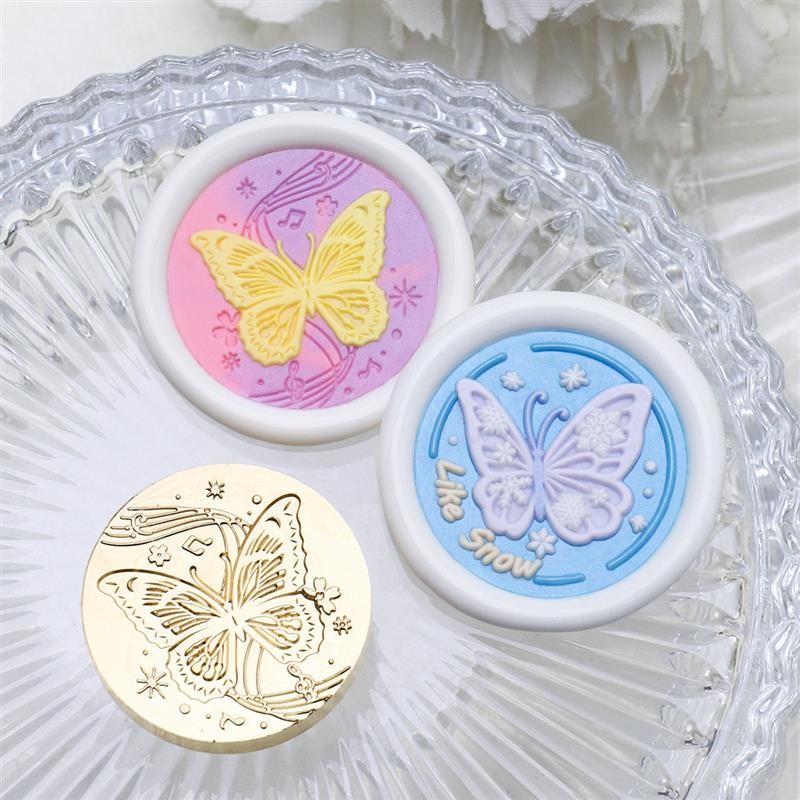 

25MM Butterfly Series Wax Seal Stamp Copper Head Envelopes Wedding Invitations Scrapbooking Envelope Card Gift Decoration