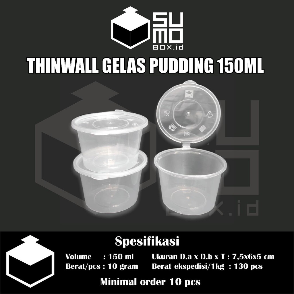 (ISI 50PCS) Thinwall Sumobox Cup Saus 150ml