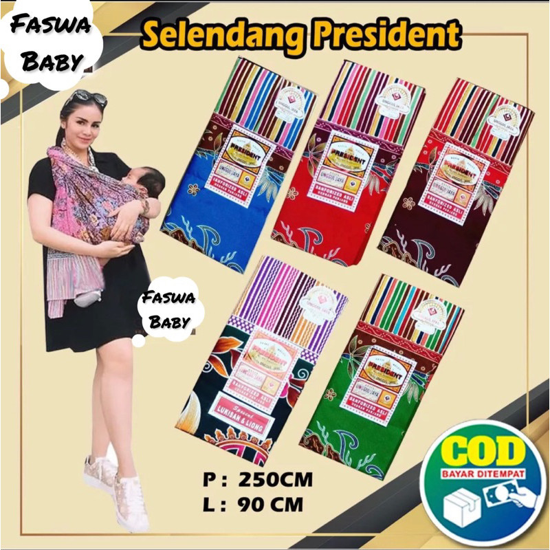 Selendang Slendang Gendong Gendongan Bayi President Kain Jarik Batik Murah Cukin