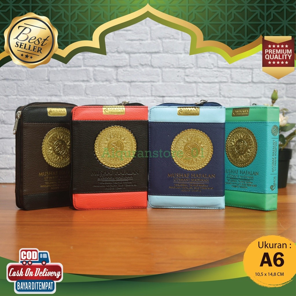 

A6 - Mushaf Hafalan Utsmani Madinah Ukuran A6 Dompet Resleting Maana Publishing, Al-Quran Kecil Rasm Usmani Utsmani Madinah, Al Quran Laris, Al Quran Best Seller, Alquran Saku Madinah Terjemahan Murah, Al Qur an Timur Tengah