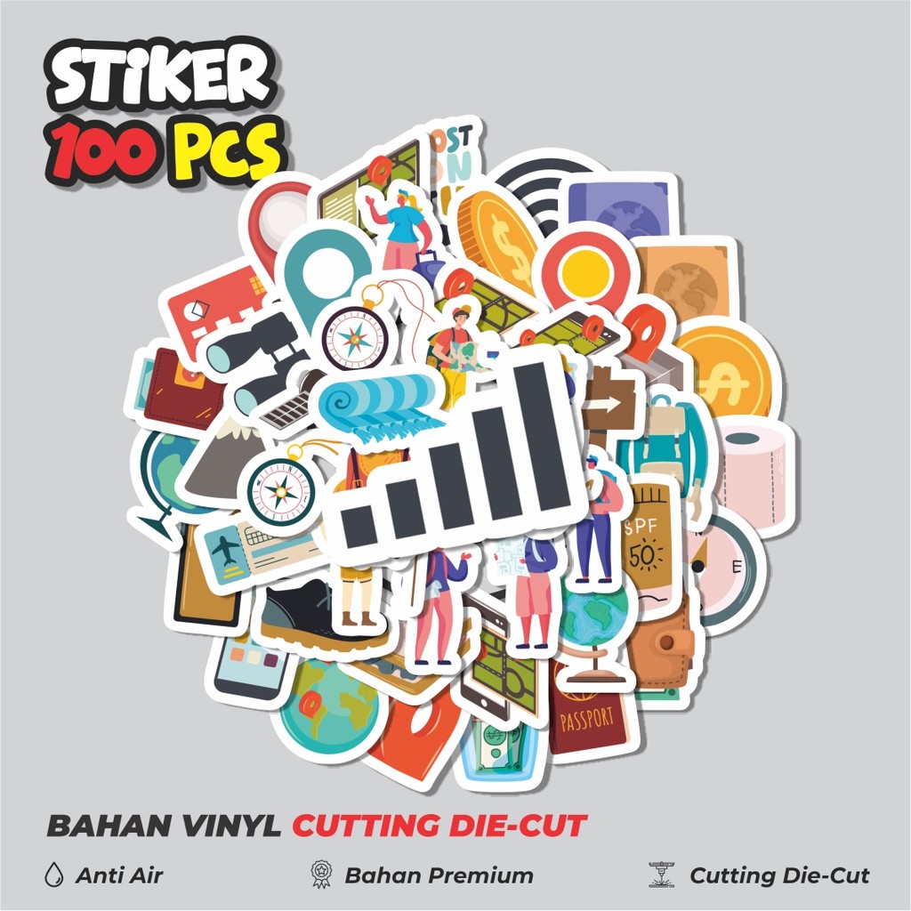 

Terbaru! 50 pcs Stiker Geocaching GPS Dekorasi Lucu Kreatif untuk Notebook, Skateboard, HP