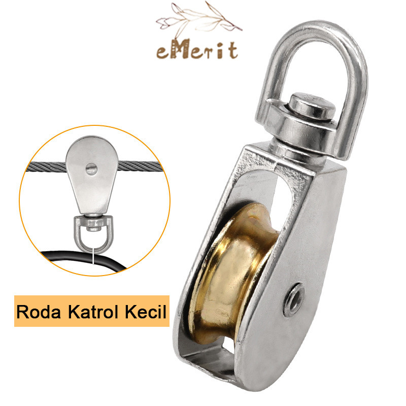 Roda Katrol Kecil Mini / Katrol Kerekan Mini Serbaguna Swivel Pulley Stainless Steel