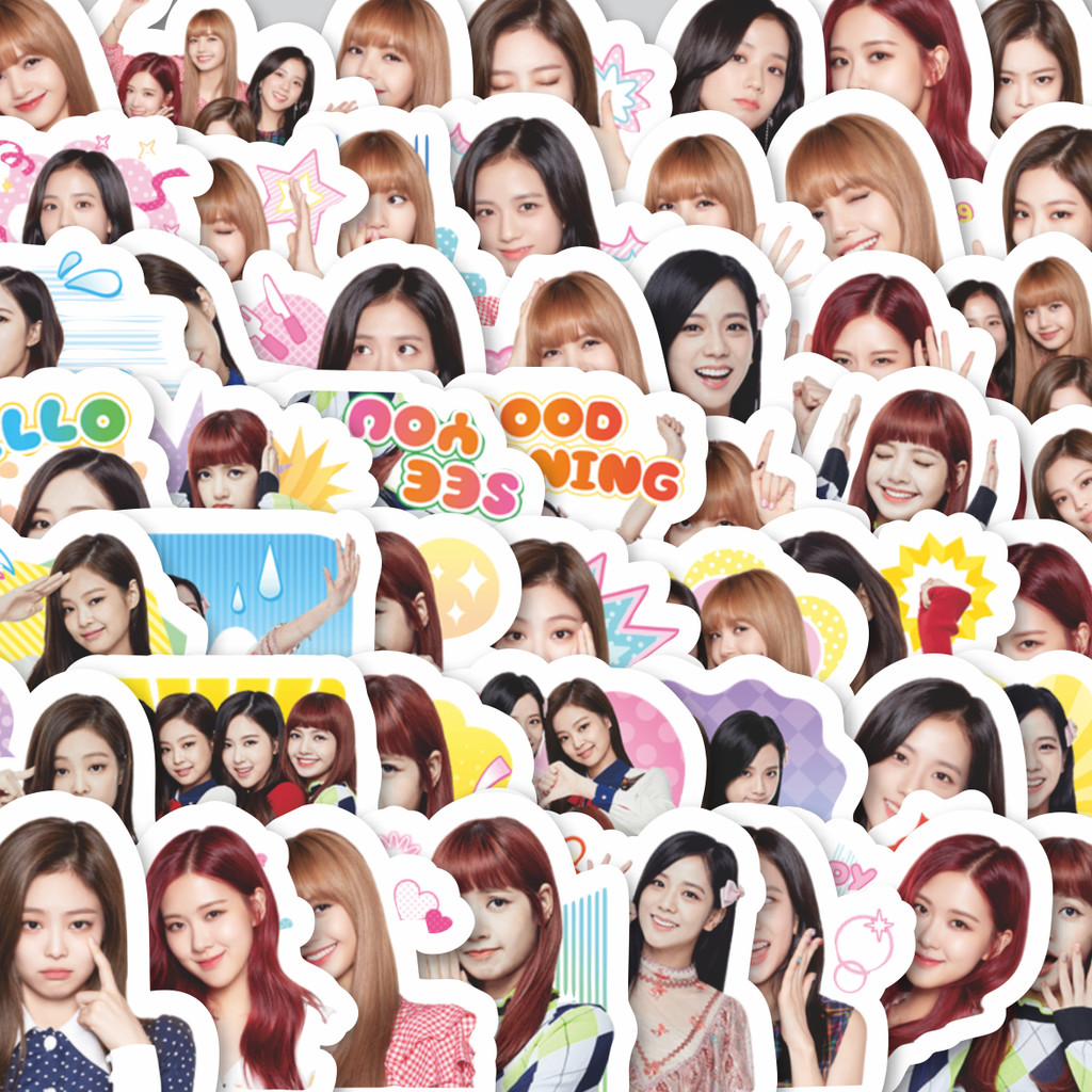 

Stiker Cutting Pack Stiker Girl Band Black Pink Isi 100Pcs Series Aesthetic Lucu Keren Untuk Koper Bahan Vynil