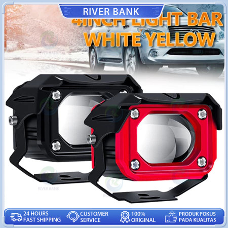 Lampu Tembak Sorot LED Laser Gun lampu tembak led 4d laser d6k kotak 2 warna high low hi loo jauh de