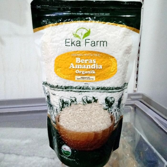 

Premium Beras Amandia Organik Eka Farm 1 KG - Kemasan Vaccum untuk Hidup Vital Halal BPOM