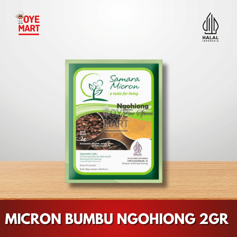 

MICRON BUMBU NGOHIONG 2GR/BUBUK LIMA REMPAH