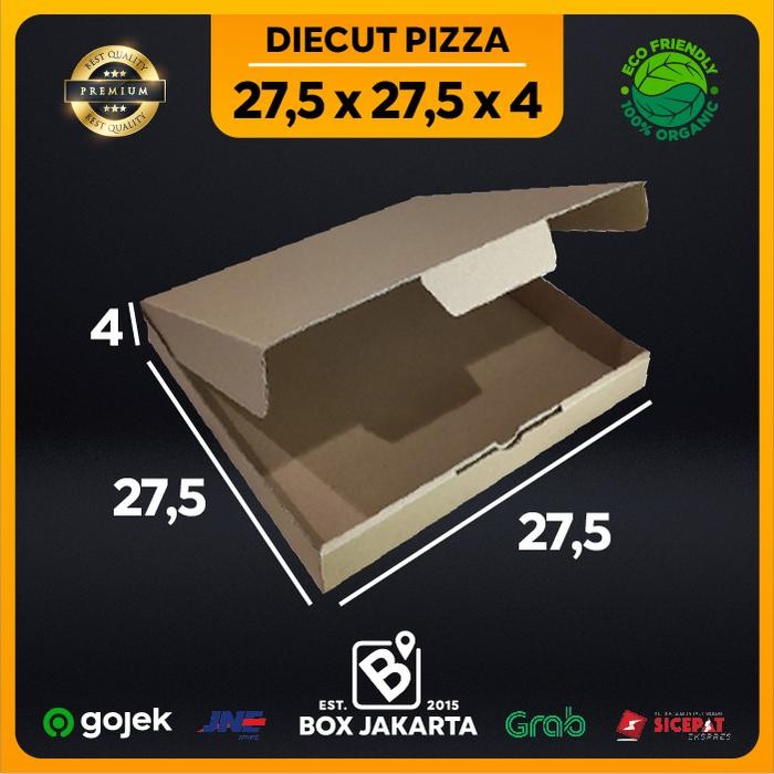 

KARDUS uk 27,5x27,5x4 CM Diecut Pizza Corrugated Packaging Box
