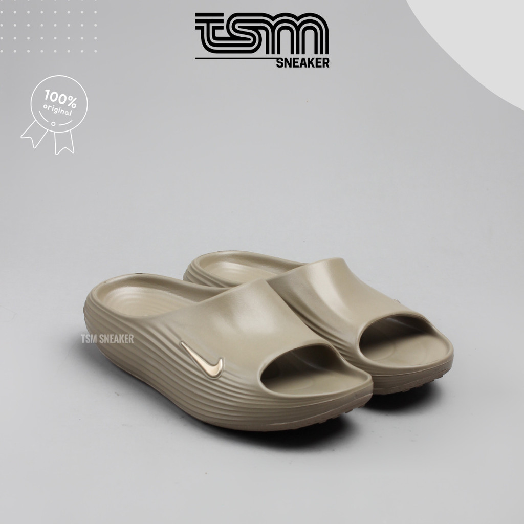 Nike ReactX Rejuven8 Slides Khaki 100% Authentic BNIB