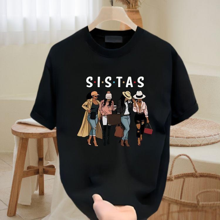 Kemeja T-shirt Lengan Pendek Katun, Gaya Fashion Jalanan Korea, T-shirt Cetak, Lengan Pendek, Longga