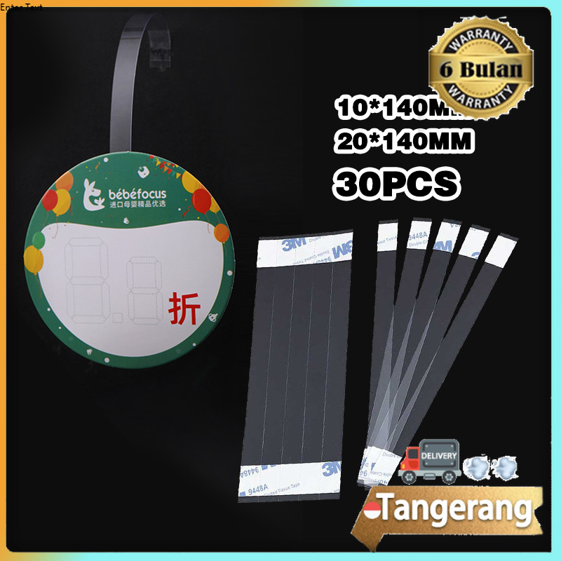 

30pcs Mika Label Harga Rak Toko / Mika Display Kartu Plastik