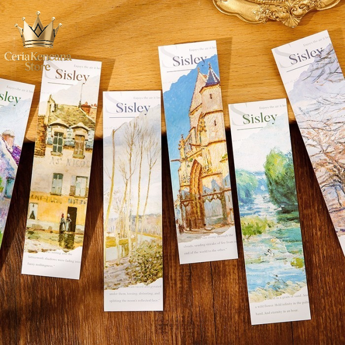 

30pcs Pembatas Buku Motif Paper Bookmark Painter Series Aesthetic Kertas