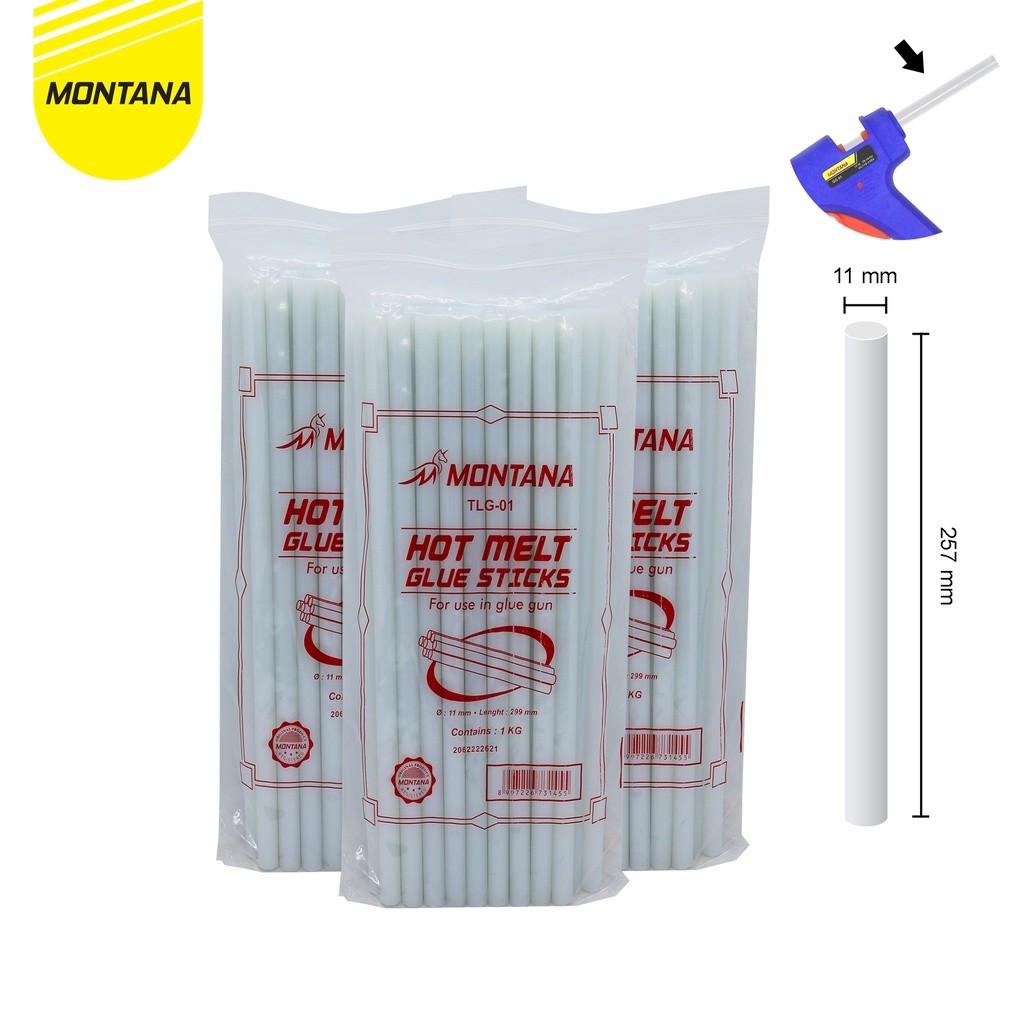 

MONTANA Glue Stick Refill Isi Lem Bakar Tembak 20 Watt Perekat Serbaguna TLG-01/Box