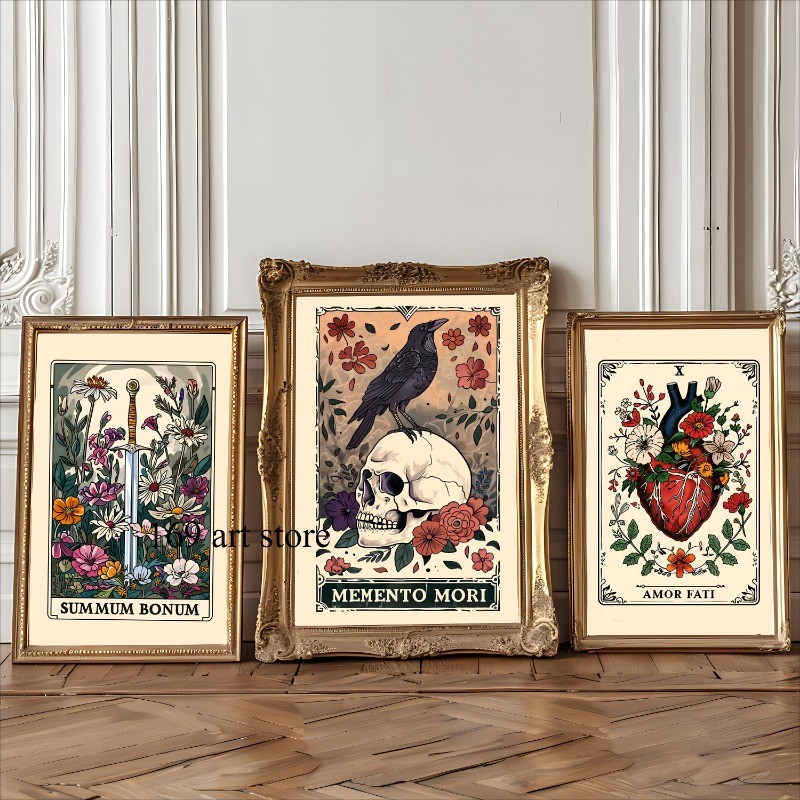 

Tarot Card Boho Mystical Tarot Card Philosophy Meditations Art Poster Canvas Painting Wall Prints Picture Living Room Home Decor