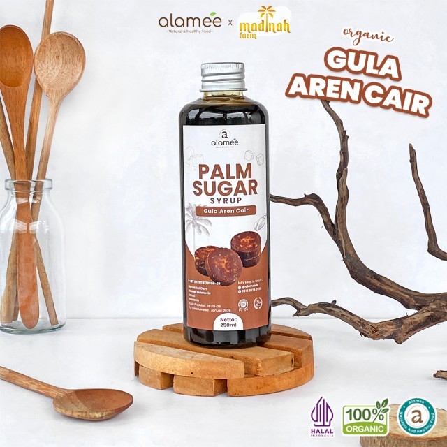 

ALAMEE Gula Aren Cair Syrup Palm Sugar Cair Organic Organik Pure Murni Barista Brown Sirup Natural madinah