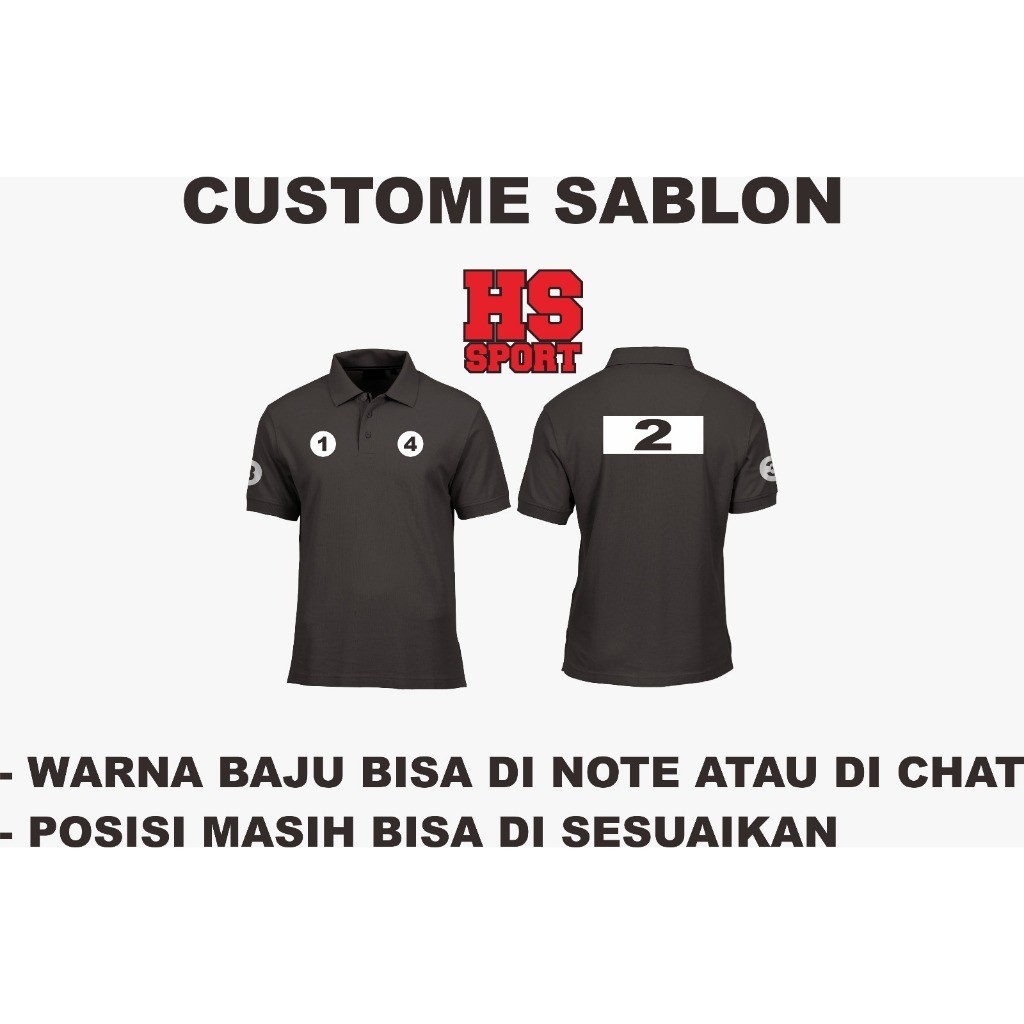 CUSTOME POLO - REQUEST SABLON BAJU POLO - CUSTOME BAJU KERAH SABLON