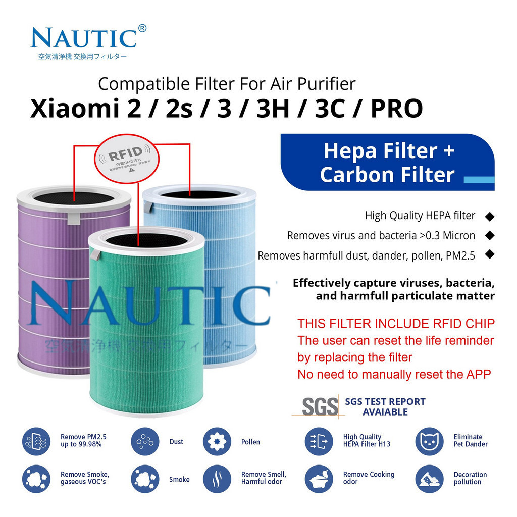 Filter Xiaomi Air Purifier 3C 3H 3 2H 2S 2 Pro Mi Air Purifier 3H/3C/3/2/2H/2S/PRO Filter Hepa Filte