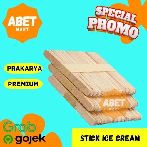 

Stik Es Krim Prakarya dan Premium - Food Grade Stick Ice Cream Kayu Mainan Kerajinan Seni Rupa Pak Pcs Dus Makanan Masak Batang