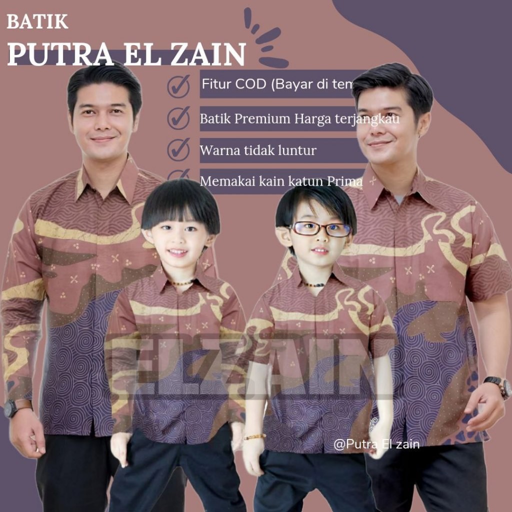 HIGH QUALITY TERBARU Couple sweet Kemeja Batik Premium couple batik ayah dan Batik anak cowok BATIK 