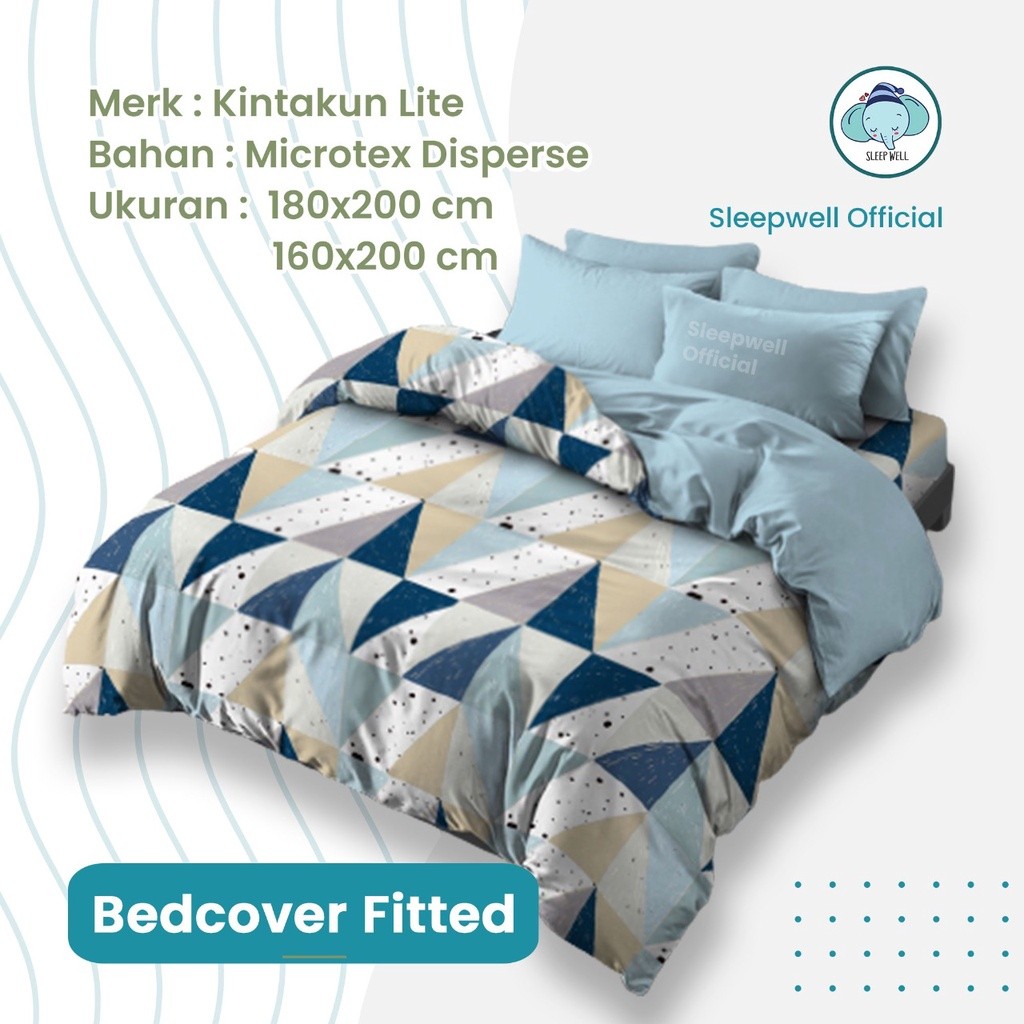 KINTAKUN LITE Set Bedcover + Sprei Flat 180x200 / 160x200 Tinggi 20 Cm -