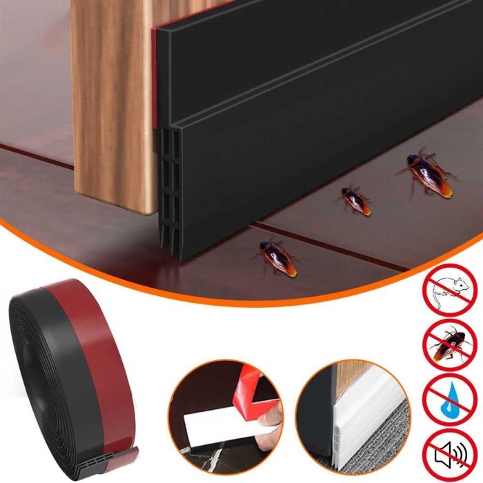 

Lis Penghalang Serangga Bawah Pintu Door Bottom Seal Penutup Celah Bawah Pintu Bawah Penghalang Debu Binatang 1M